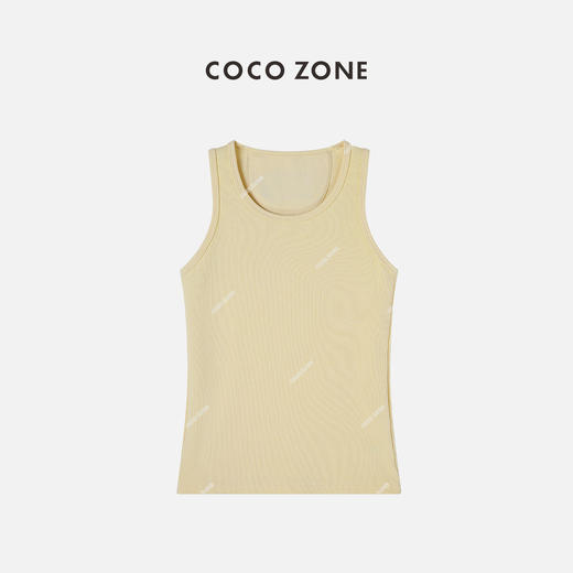 COCO ZONE 2024美式圆领工字背心螺旋纹休闲风无袖T恤24C10262 商品图4