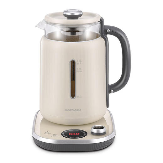 大宇（DAEWOO）煮茶壶1.8L容量家用多功能玻璃花茶烧水壶办公室养生壶 DYYS-12Y18养生壶+电煮锅 1.8L 商品图6