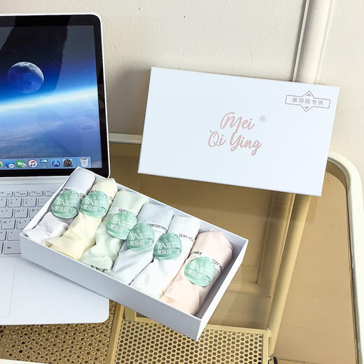 【礼盒装！冰丝内裤】夏薄款字母透明冰丝内裤少女中腰温变桑蚕丝7A档内裤礼盒装，高弹不勒身，柔软不束缚。ry 商品图4