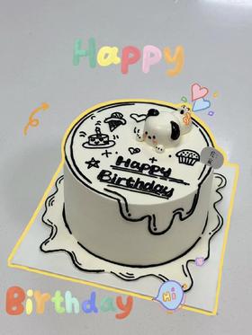 【客定】漫画风小狗蛋糕0012