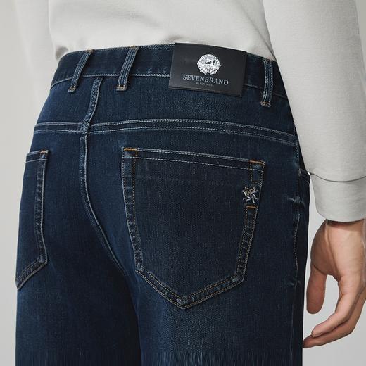 【莱卡弹力】柒牌牛仔裤男款秋季新款时尚休闲四面弹中腰直筒长裤	127H72000 商品图2