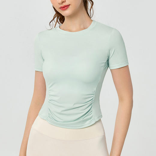 BWELL前幅褶皱短袖T恤BWY7671 商品图4