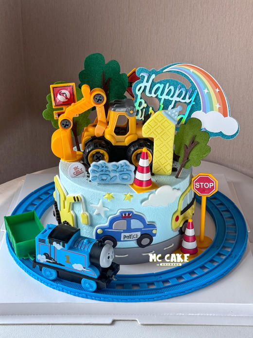 挖掘机/小汽车/工程车/小火车蛋糕 商品图1