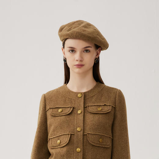 谜底贝雷帽女2024秋季新品复古风百搭时尚出游搭配帽子243MQ1351 商品图4