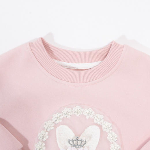 贝贝怡童装女童套装两件套2024秋季新款套头卫衣儿童洋气休闲长裤ZB3DT071 商品图6