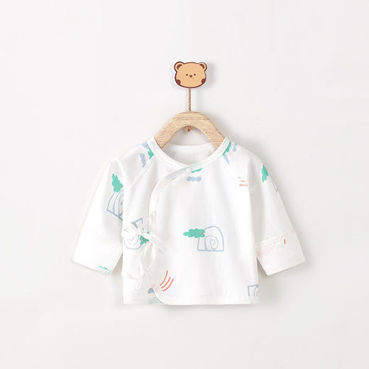 【夏季轻薄偏襟系带半背衣】新生儿半背衣薄款婴幼儿衣服a类纯棉 初生宝宝打底衣外出服装 商品图2