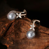 Manreya玛芮雅迷蝶银镀金真多麻海水珍珠耳夹无耳洞耳饰 商品缩略图7