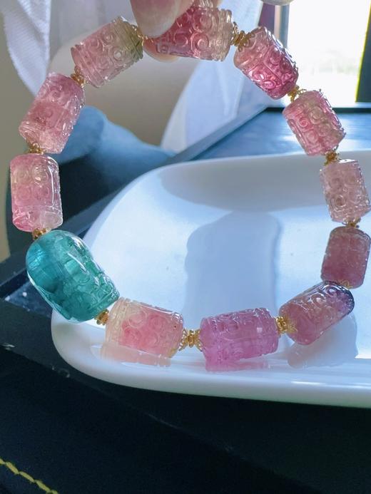 21.8g 雕刻碧玺手链 商品图2