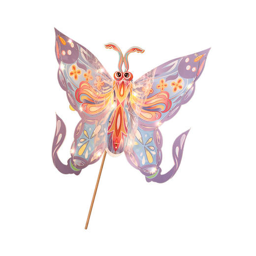 【中秋节灯笼蝴蝶花灯】手工diy材料包 新款儿童手提古风宫灯挂饰  商品图4