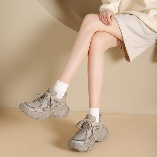 westory2024年秋季新款超轻厚底系带舒适透气老爹鞋W24CM74751 商品图5