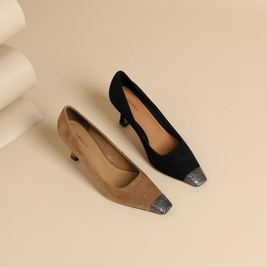 westory秋季新款纯色小尖头细高跟舒适优雅单鞋W24CE74821 商品图0