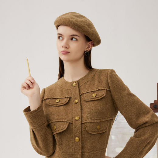 谜底贝雷帽女2024秋季新品复古风百搭时尚出游搭配帽子243MQ1351 商品图0