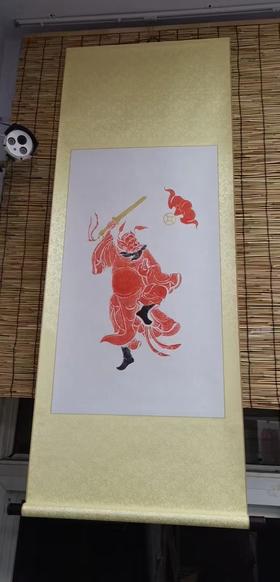 《钟馗接福》拓片