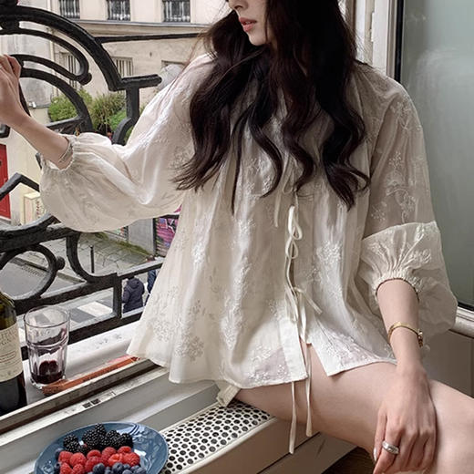 裁缝学苑AQ331国风系带衬衫灯笼袖圆领上衣+吊带纸样女装版型 商品图4