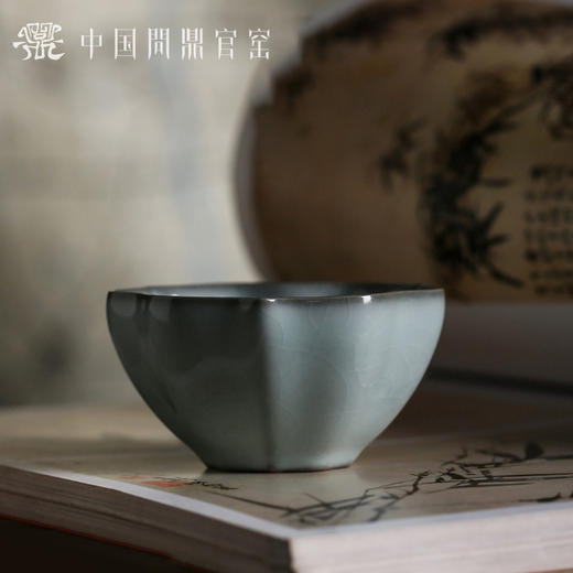 问鼎官窑庚子宋青三叶杯 商品图0