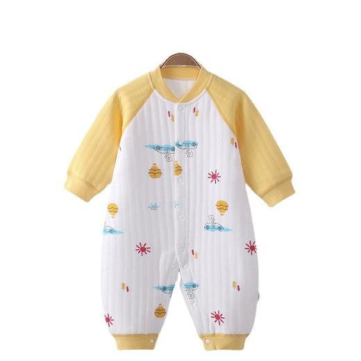 【卡通三层保暖连体衣】a类无骨男宝宝连体衣空气棉婴儿衣服春包屁衣新生儿哈衣睡衣爬服 商品图3