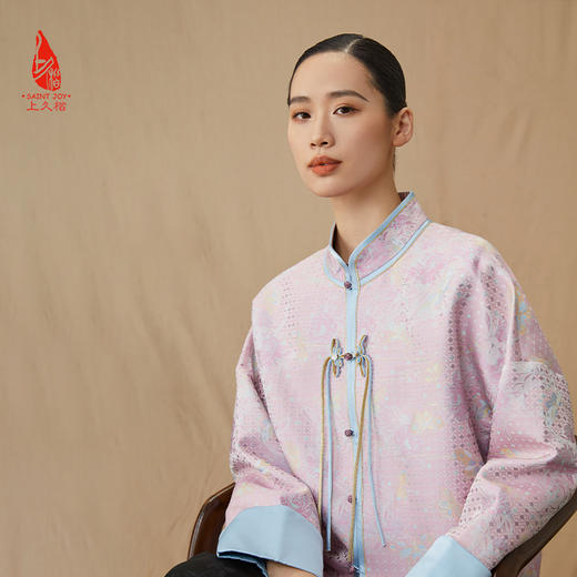 SAINTJOY/上久楷 女式宋锦外套 中式上衣 中国风 复古 栩栩  DWS24011 商品图4