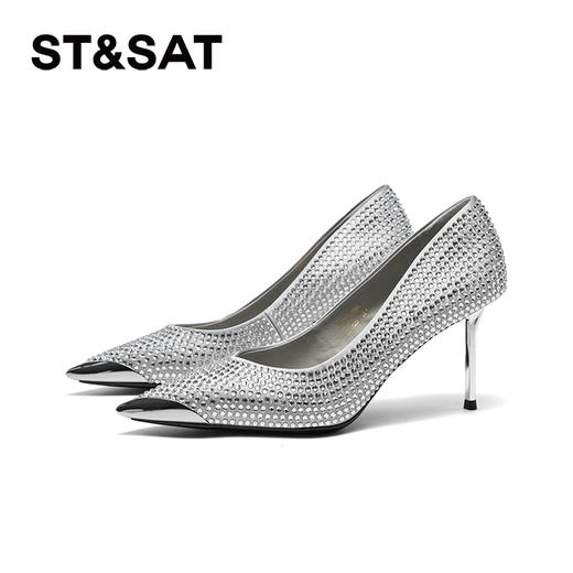 星期六精致闪钻优雅尖头细高跟SSC3111098 商品图7