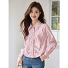 【年终特卖】熙世界设计感别致条纹衬衫2025早秋新款通勤小个子拼接时尚衬衣 商品缩略图1