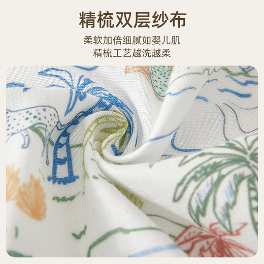 【宝宝裸穿小肌密】婴儿连体衣纱布竹纤维夏季短袖和尚服新生儿包屁衣宝宝哈衣外出服 商品图1