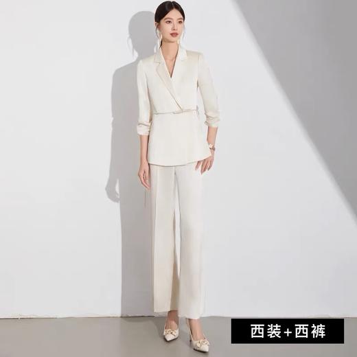 国风新中式西装套装女2024夏高级感两件套女装七分袖休闲外套薄款 商品图2