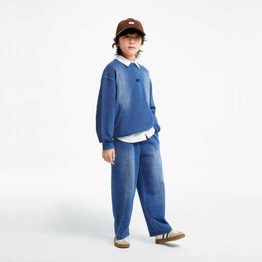 男女童元气靛蓝潮牛仔单裤新款安奈儿童装实体店同款AM436552 商品图3