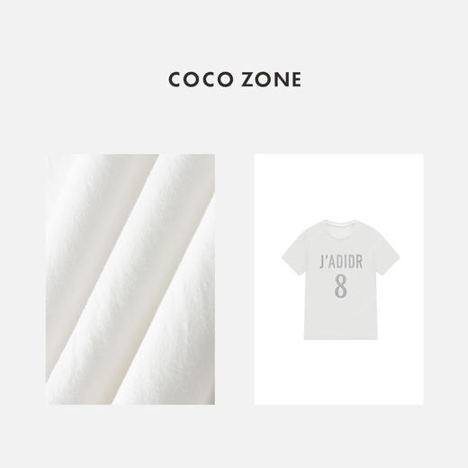 COCO ZONE 100棉字母T恤简约圆领百搭短袖上衣CC1B1348 商品图2