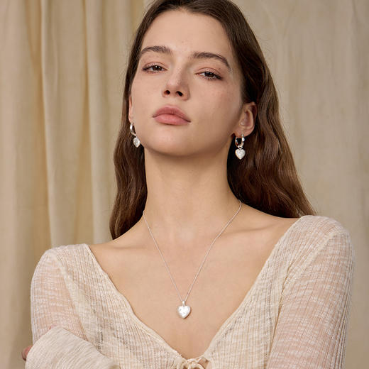 ARSIS｜星夜系列 丝光爱心双面耳圈 商品图1