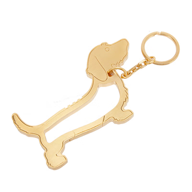 THOM BROWNE 汤姆布朗 情侣款狗狗造型钥匙扣 七夕礼物 金色 MZK046A 01763 715