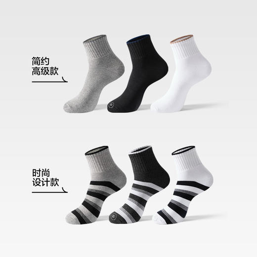 柒牌加厚毛圈袜子男秋冬季抗菌防臭保暖短筒袜子男式休闲短袜	127F70560 商品图4