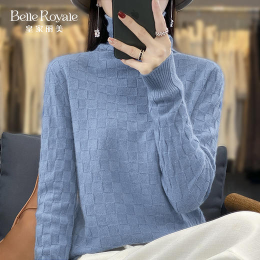 高领毛衣宽松版堆堆领秋冬内搭针织衫女款SZ2718 商品图3