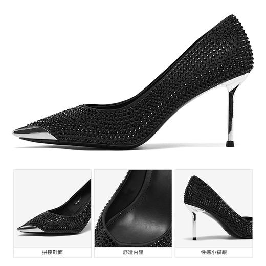 星期六精致闪钻优雅尖头细高跟SSC3111098 商品图10