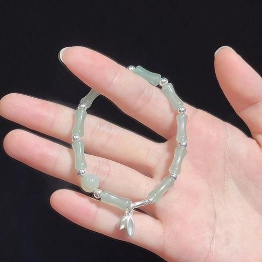 中式竹节手链竹叶ins吊坠小众设计古风手串个性时尚闺蜜饰品学生首饰送同学礼物手链 商品图2