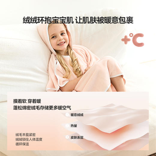 Domiamia婴儿带帽浴巾裹巾宝宝吸水洗澡巾儿童浴袍斗篷 商品图5
