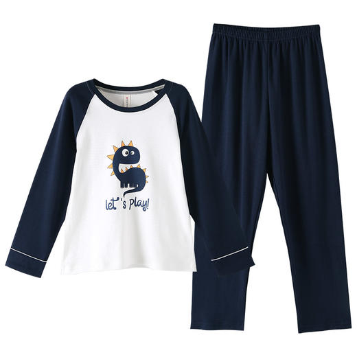 芬腾男童睡衣宝宝长袖纯棉春秋卡通男孩中大童儿童全棉家居服套装 商品图1