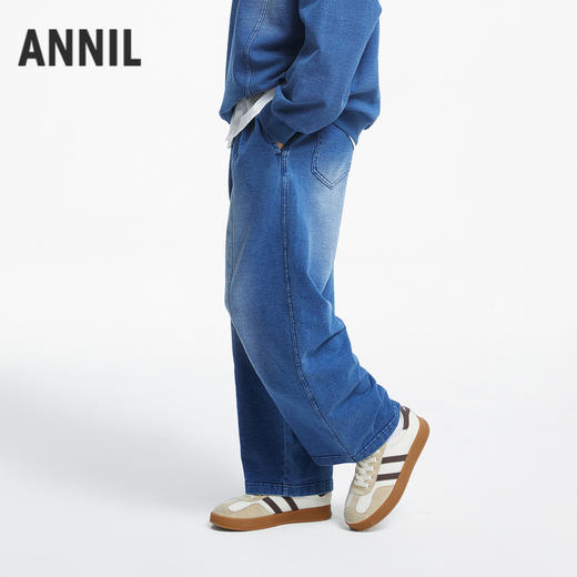 男女童元气靛蓝潮牛仔单裤新款安奈儿童装实体店同款AM436552 商品图2