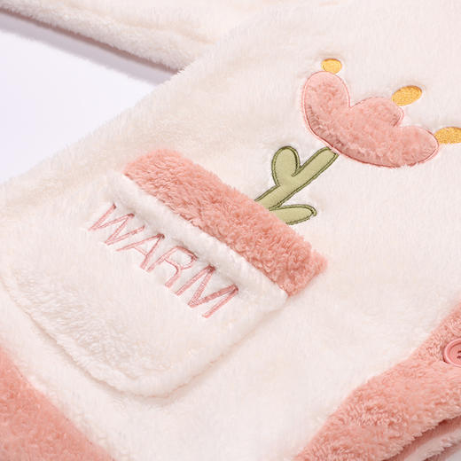 都市丽人睡衣亲情蜜语长袖家居服北极绒厚女士法兰绒套装LHT9B2 商品图8