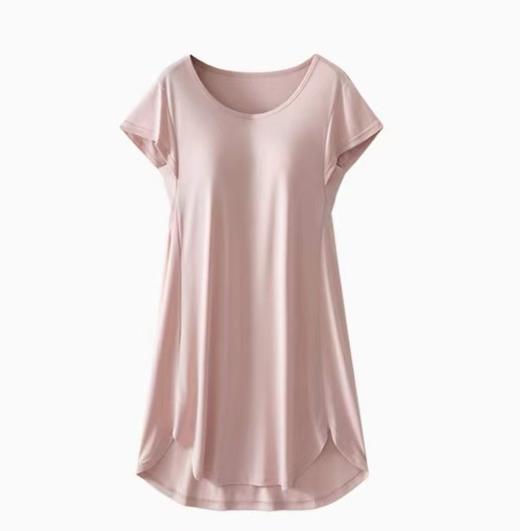 短袖带胸垫睡裙女夏季可外穿凉感椰油小飞袖高级感莫代尔睡衣女士HLY 商品图7