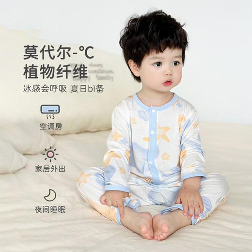 【夏日必备！莫代尔“植物纤维”冰感会呼吸】婴儿薄款连体衣夏季宝宝衣服a类新生儿莫代尔空调服婴儿夏天衣服 商品图1