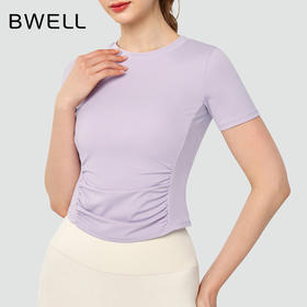 BWELL前幅褶皱短袖T恤BWY7671
