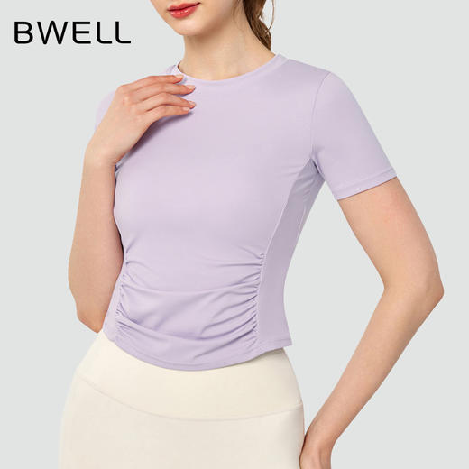 BWELL前幅褶皱短袖T恤BWY7671 商品图0