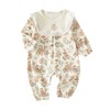 【韩版小鹿棉毛连体哈衣】婴儿连体衣纯棉春秋款女宝宝碎花公主四季衣服新生儿月子服包屁衣 商品缩略图4