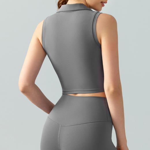 BWELL翻领一体杯运动无袖T恤BWY7672T 商品图1