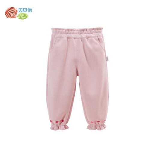 贝贝怡【复合牛奶丝】2024秋装新款女童裤子休闲简约甜酷亲肤长裤ZB3DK042 商品图5
