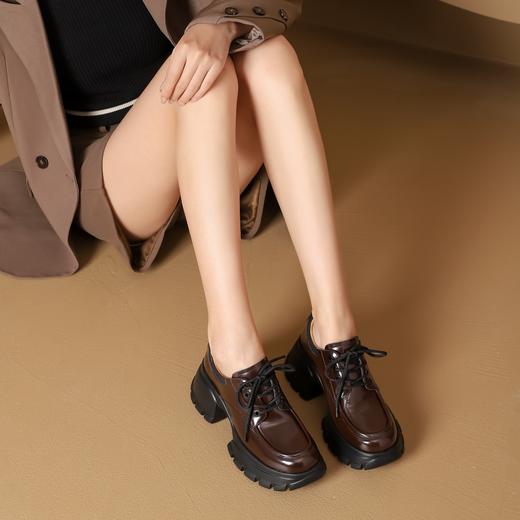 westory新款圆头超轻厚底平底舒适优雅乐福鞋S24CM75071 商品图5