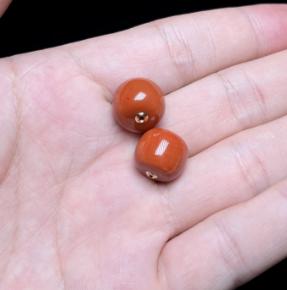 玉美人菲菲-18K南红吊坠28182-满肉老型转运珠13*12mm多样发一 商品图0