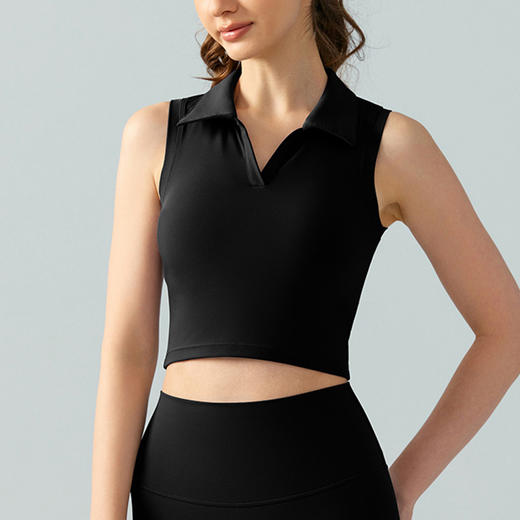 BWELL翻领一体杯运动无袖T恤BWY7672T 商品图2