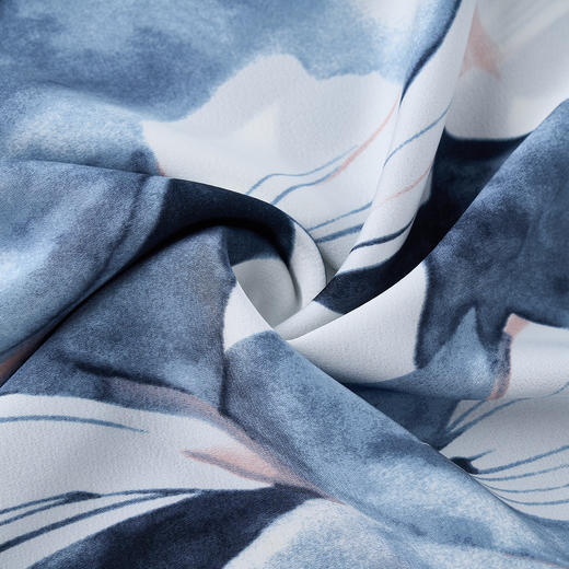 米思阳2026夏季新款轻奢油画风印花半身裙缎面垂顺气质裙子女3821 商品图3