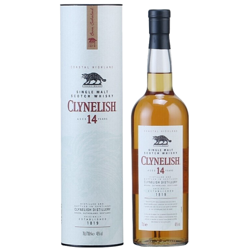 克里尼利基14年 沿海高地 小猫 苏格兰单一麦芽威士忌700ml