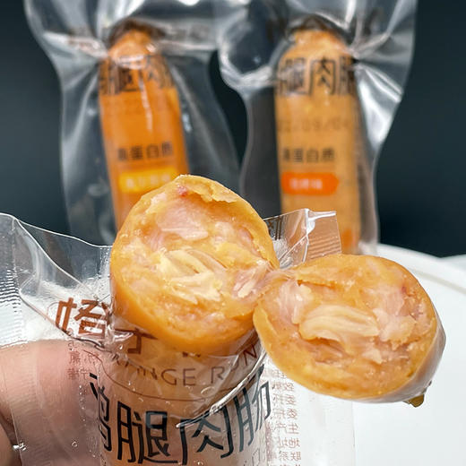 散称500g29.9元！橙子快跑鸡腿肉肠（奥尔良味/烧烤味） 低脂轻食健身代餐鸡胸肉零食 商品图2